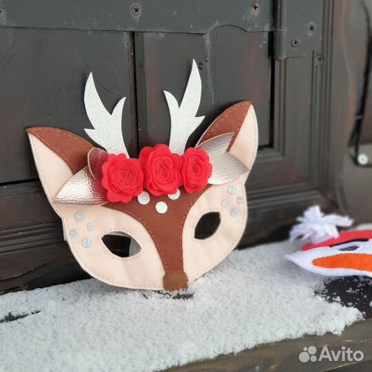 Новогодние маски животных, карнавальные маски