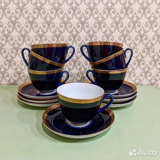 Кобальтовые чайные пары Колосок лфз