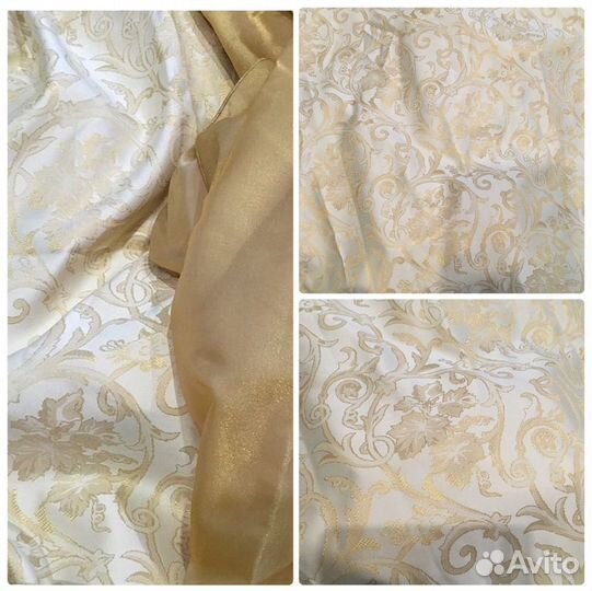 Отрезы шторных тканей новые