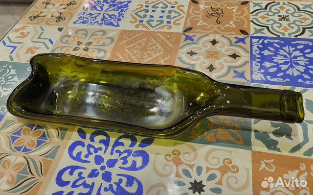 Тарелка из стеклянной бутылки