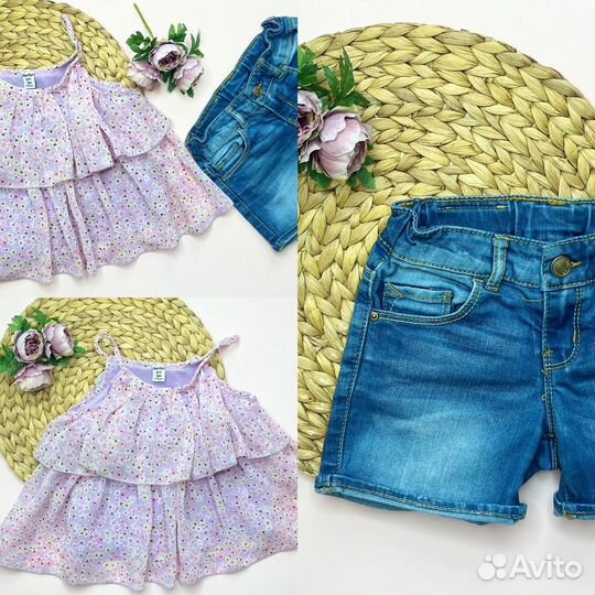 Пакет фирменных летних вещей для девочки 98-104 см