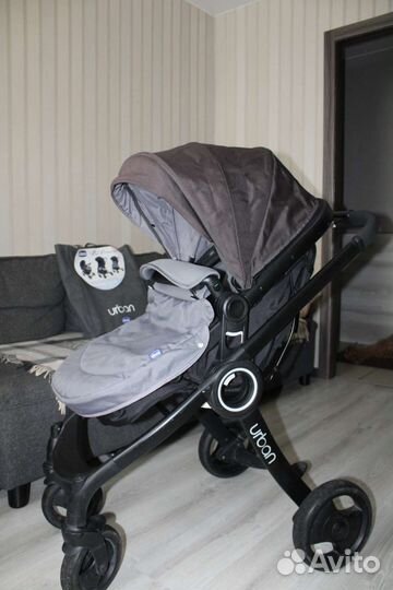 Детская коляска Chicco urban plus crossover + лыжи