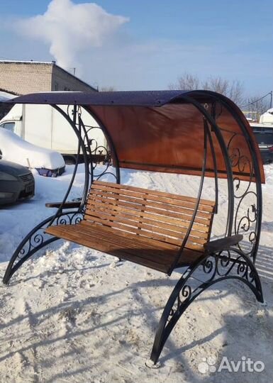 Качель навесная с подушками