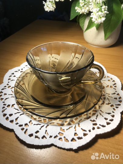 6 шт. Чайных пар для чая, кофе, Франция, vereco