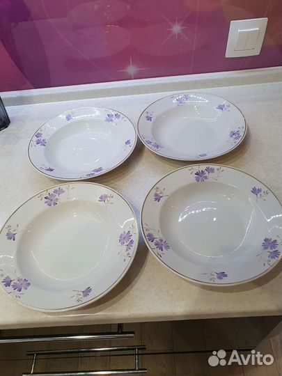 Тарелки суповые СССР 4 шт