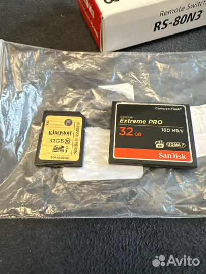 Карта памяти 32GB compact flash и sd hc