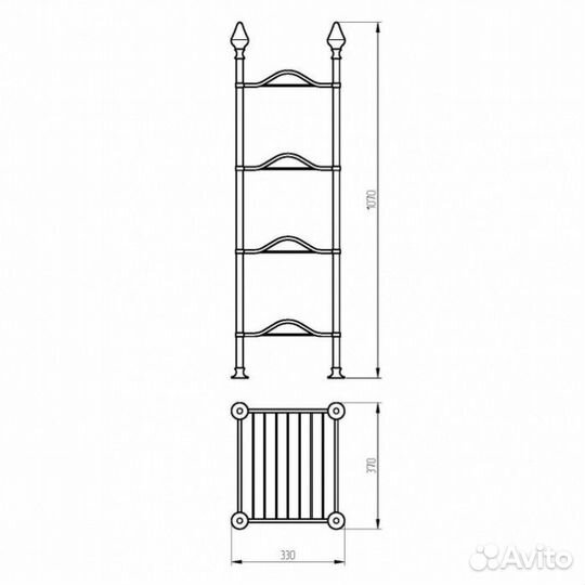 Этажерка Migliore Mirella 26360 бронза
