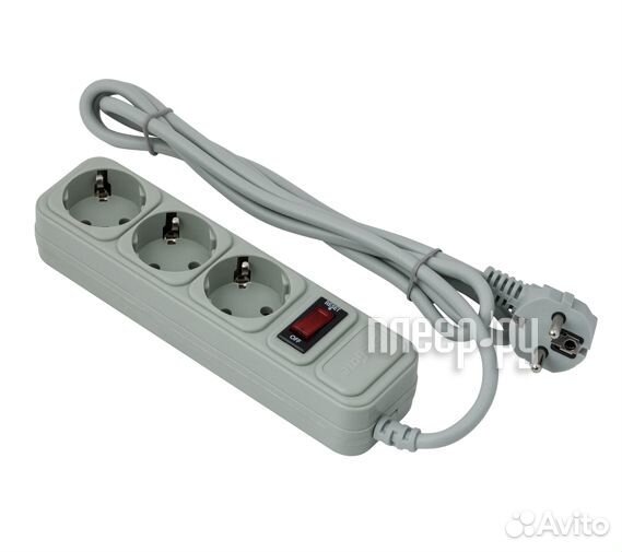 Сетевой фильтр ExeGate SP-3-3G 3 Sockets 3m Gr