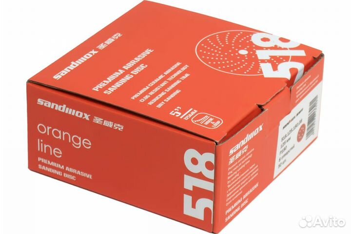 Круг Sandwox 518 Orange Ceramic Р500, 125 мм