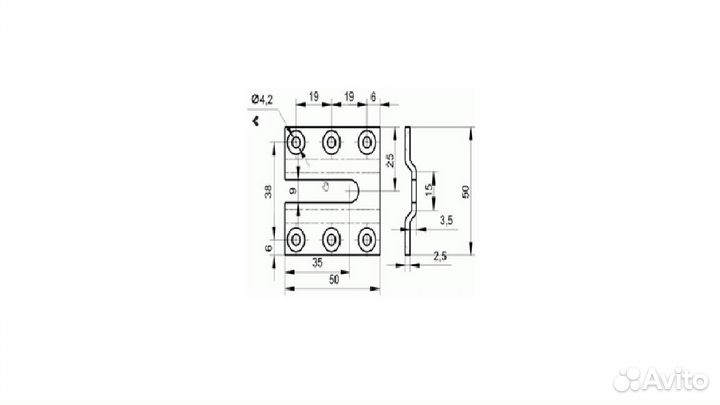 Зацеп мебельный (цинк)