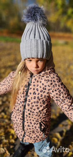 Куртка весна осень для девочки (110)леопардовая
