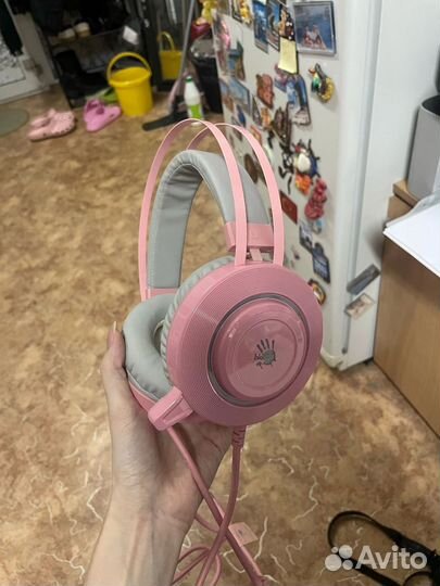 Игровые наушники bloody g521 розовые