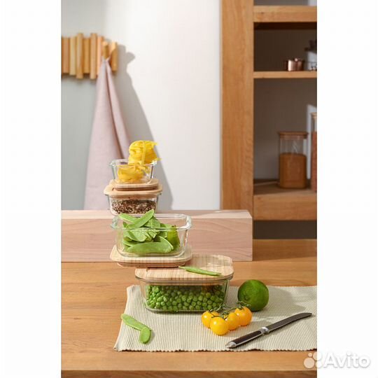 Контейнер SMART Solutions с крышкой из бамбука, 1