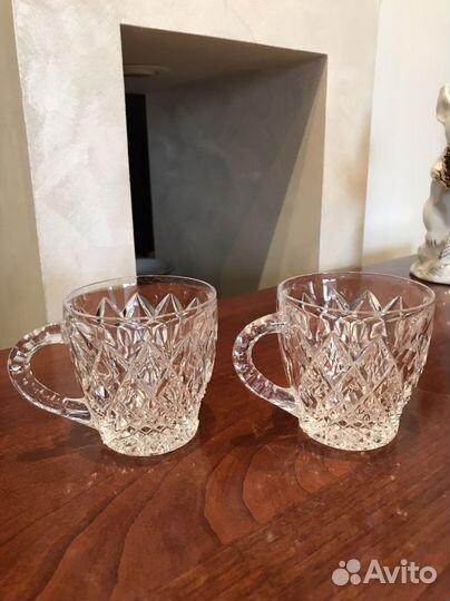 Хрустальные кружечки Богемия винтаж СССР