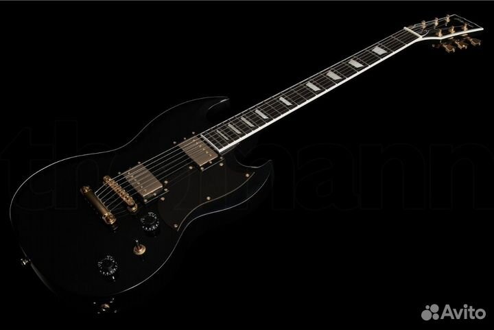 Электрогитара Harley Benton DC-DLX Gotoh Black