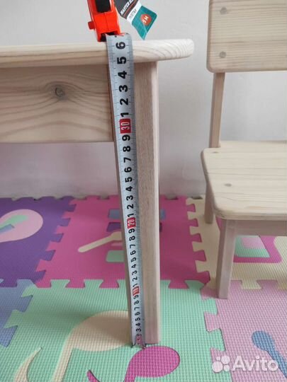Деревянный стол и стул для малышей