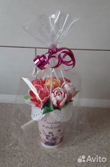 Мыльный букет ручной работы