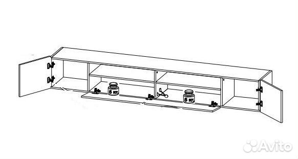Тумба Прага с полкой Белый глянец