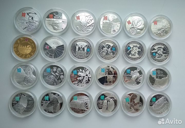 Олимпиада Лондон 2012 полный набор серебро пруф