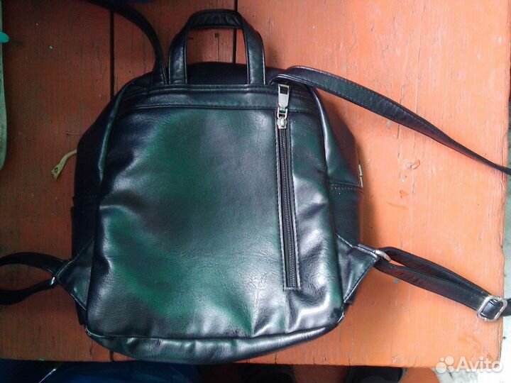 Рюкзак женский кожаный черный