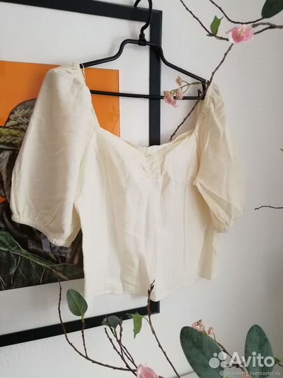 Топ блузка лен hm eu 44