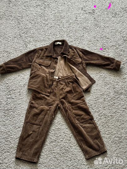 Костюм брюки и рубашка микровельвет Lime 104