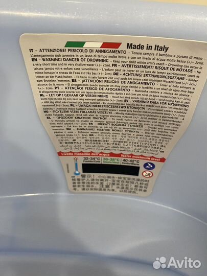 Ванночка для купания с показателем температуры