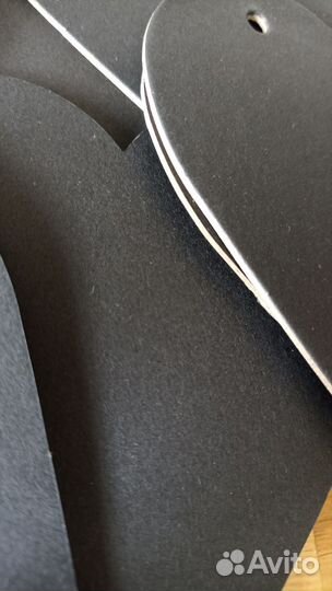 Декор чёрное сердечко 10 штук