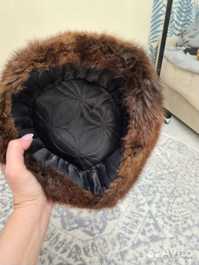 Мужская шапка СССР, ретро из меха норки