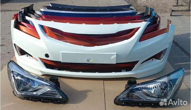 Бампер передний hyundai solaris хендай солярис 1 2
