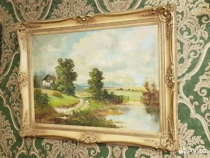 Картина маслом в рамке на холсте, Фалькенберг