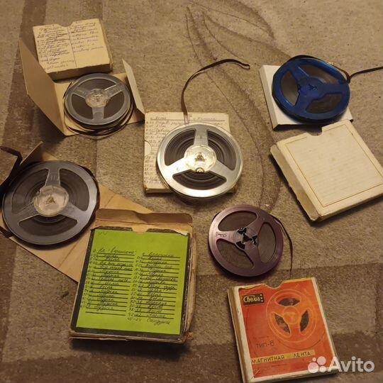 Катушка с плёнкой от магнитофона СССР 5 шт