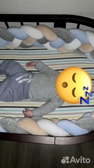 Бортик косичка в кроватку