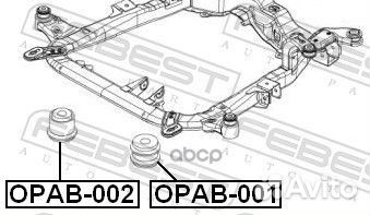 Сайлентблок подрамника opel astra/zafira 98- 1