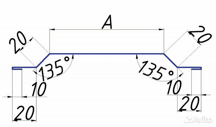 Фасонные изделия отливы нащельник RAL 7024