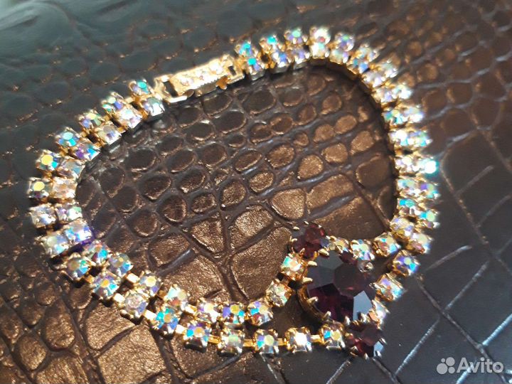 Браслет. Чехословакия. Аurora Borealis. Винтаж