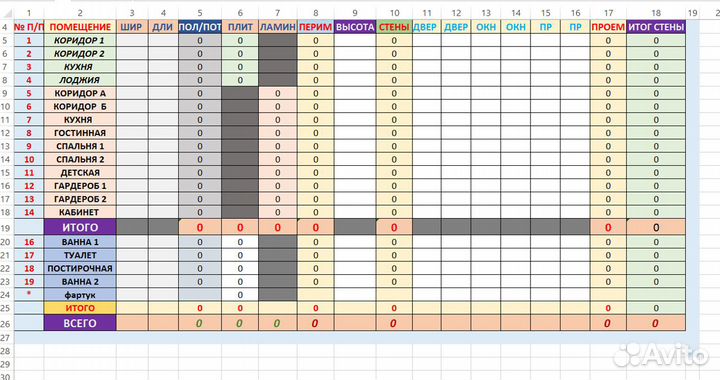 Таблицы-считалки