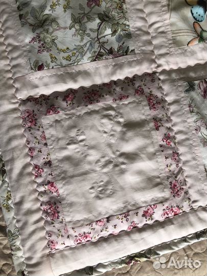 Одеяло детское лоскутное в ретро-стиле