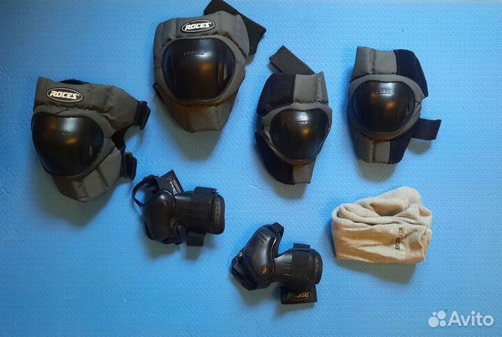 Ролики roces качественные колеса, с набором защиты