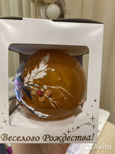 Стеклянный шар ручная роспись