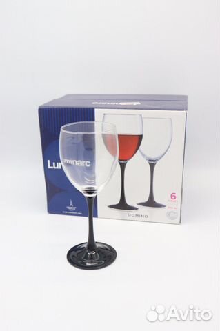 Набор фужеров (бокалов) для вина 350мл 6шт домино