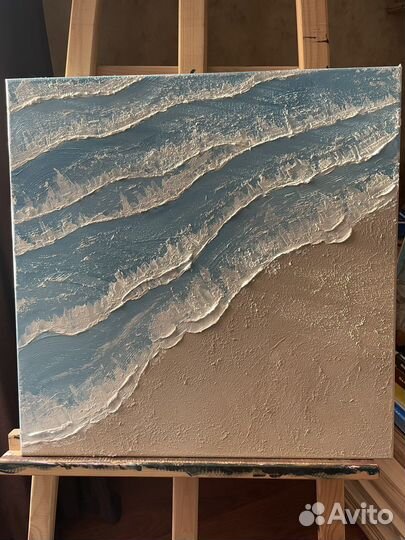 Картина текстурная море на холсте