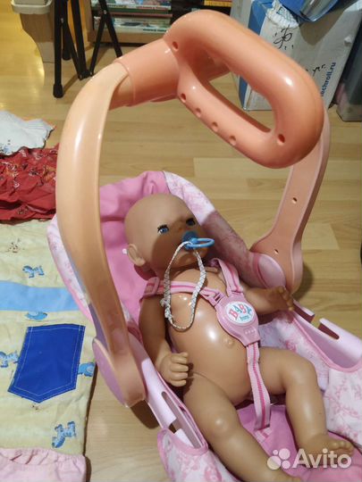 Кукла пупс беби бон+переноска+одежда