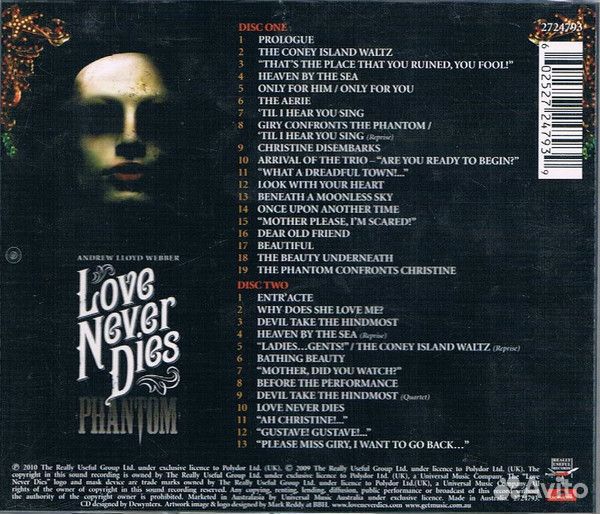 Musical: Love Never Dies (2 CD)