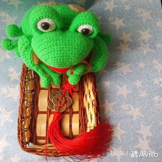 Денежная жаба в упаковке новая + подарок амулет