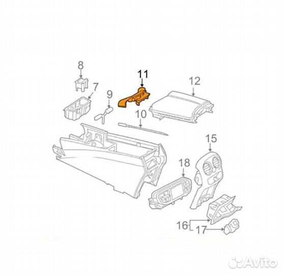 Кнопка подлокотника Mercedes W205 W263