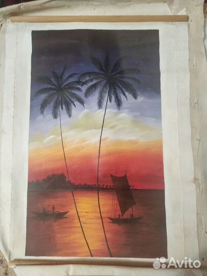 Картина со Шри Ланки. Акрил на холсте. 60 х 40 см