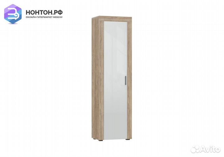 Пенал Ангара белый глянец / дуб сонома