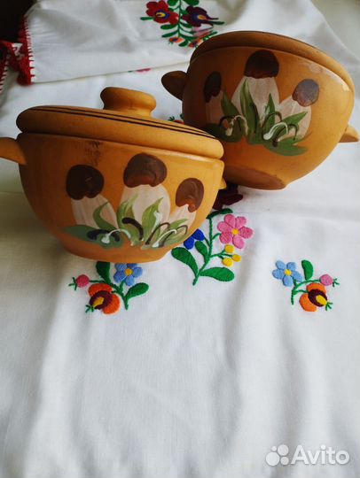 Глиняные горшочки для запекания- 2 шт