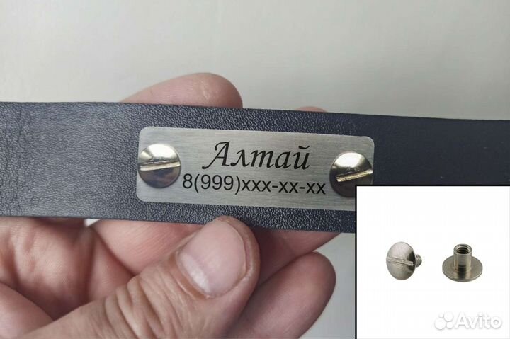 Табличка на ошейник (шлейку) с гравировкой